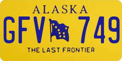 AK license plate GFV749