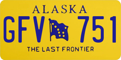 AK license plate GFV751