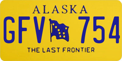 AK license plate GFV754