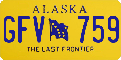 AK license plate GFV759