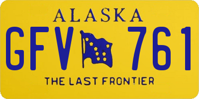 AK license plate GFV761