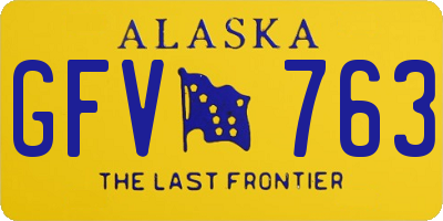 AK license plate GFV763