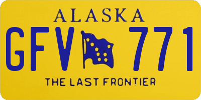 AK license plate GFV771