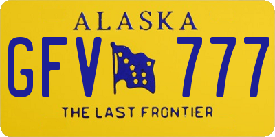 AK license plate GFV777