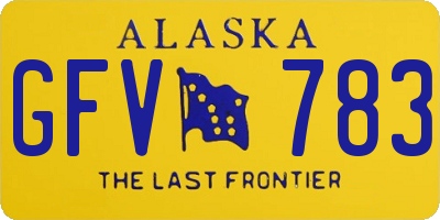 AK license plate GFV783