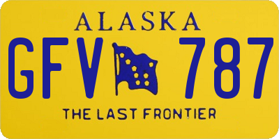 AK license plate GFV787
