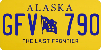 AK license plate GFV790