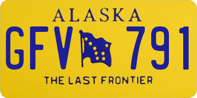 AK license plate GFV791