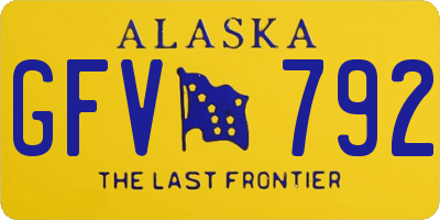 AK license plate GFV792