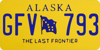 AK license plate GFV793