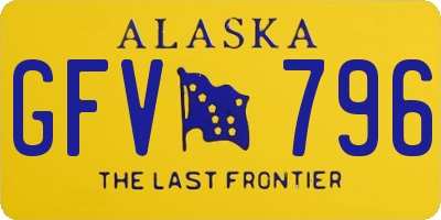 AK license plate GFV796