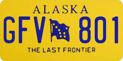 AK license plate GFV801