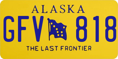 AK license plate GFV818