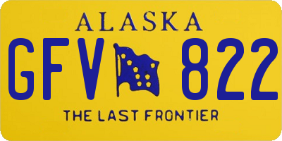 AK license plate GFV822