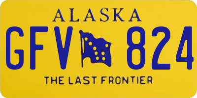 AK license plate GFV824