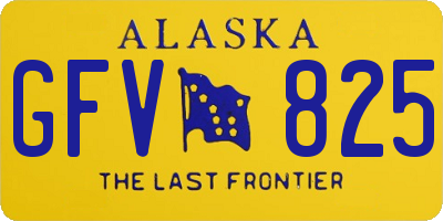 AK license plate GFV825