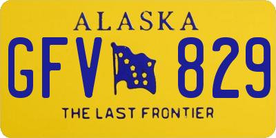 AK license plate GFV829