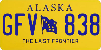 AK license plate GFV838
