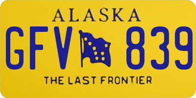 AK license plate GFV839