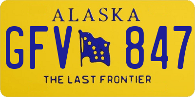 AK license plate GFV847