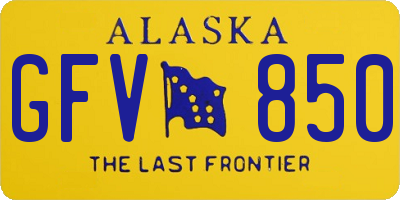 AK license plate GFV850