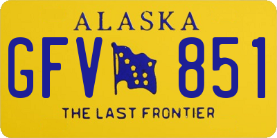 AK license plate GFV851