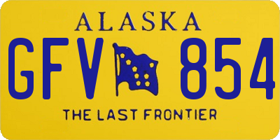 AK license plate GFV854