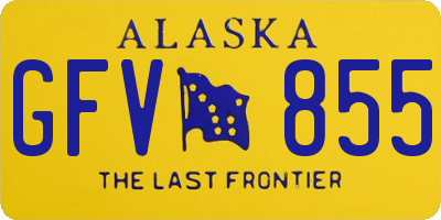 AK license plate GFV855