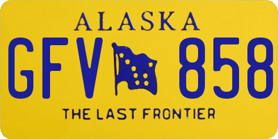 AK license plate GFV858