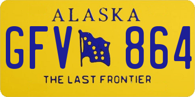 AK license plate GFV864