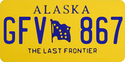 AK license plate GFV867