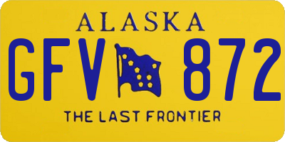 AK license plate GFV872