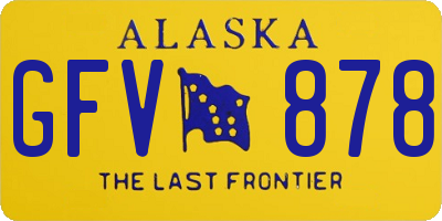 AK license plate GFV878