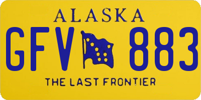AK license plate GFV883
