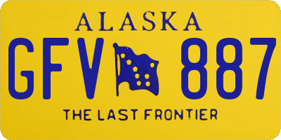 AK license plate GFV887