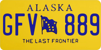 AK license plate GFV889