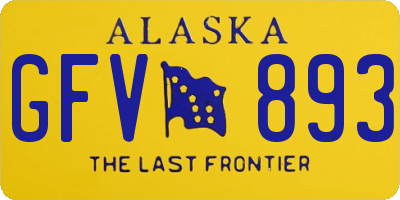 AK license plate GFV893