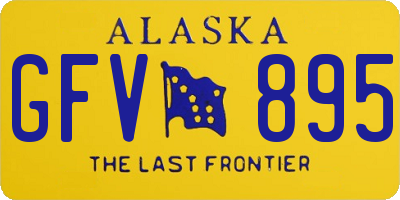 AK license plate GFV895