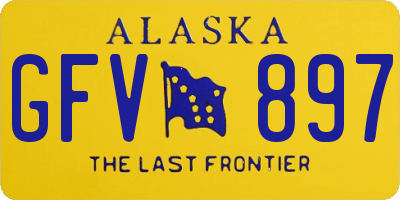 AK license plate GFV897