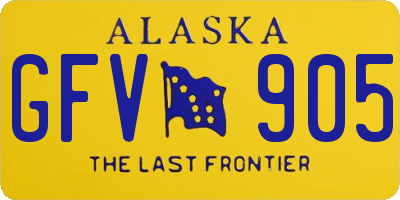 AK license plate GFV905