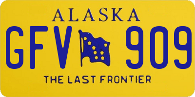 AK license plate GFV909