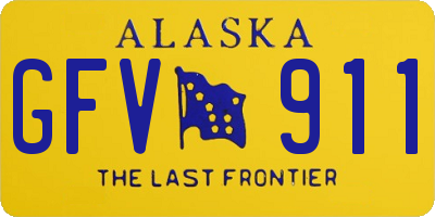 AK license plate GFV911