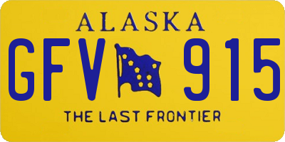 AK license plate GFV915