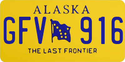 AK license plate GFV916