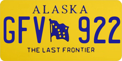 AK license plate GFV922