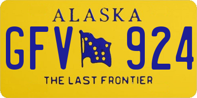 AK license plate GFV924