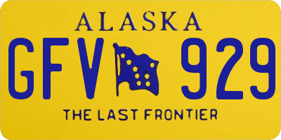 AK license plate GFV929
