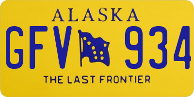 AK license plate GFV934