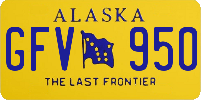AK license plate GFV950
