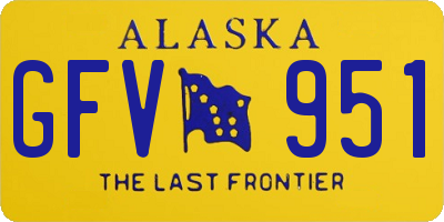 AK license plate GFV951